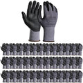 LOCCEF Safety Work Gloves MicroFoam Nitrile Coated-12 Pairs,Seamless Knit Nylon Gloves,Home Improvement,Micro-Foam Gloves by LOCCEF