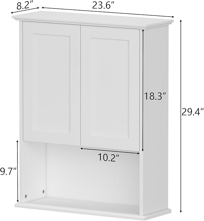 Bathroom Wall Cabinet, Over The Toilet Storage Cabinet, 23x29 Inch Medicine - Image 2
