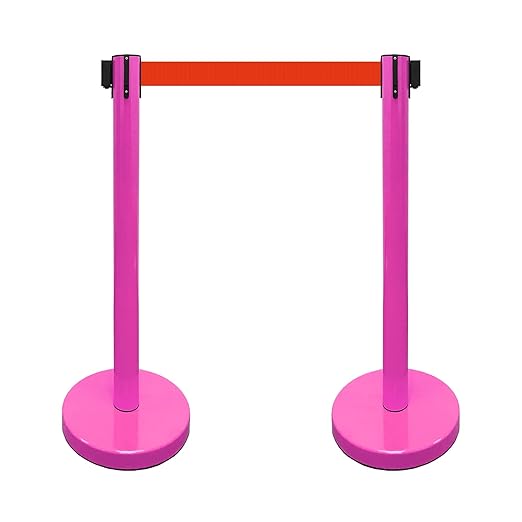 VIP Crowd Control Retractable Belt Stanchion Queue Safety Barrier Set by CrowdControlCenter