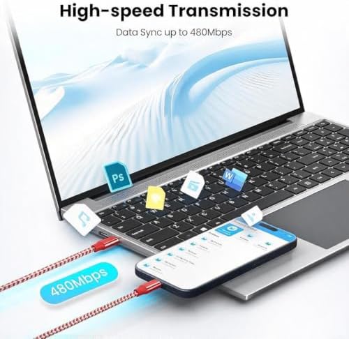 KYEHD USB C Cable，3 Pack 10FT 60W Fast Charging USB C to USB C Cable, Durable Type C Charger Cable for iPhone 17/16/15/iPad MacBook CarPlay and More - Image 2