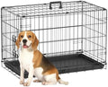 FDW | 30" Foldable Metal Dog Crate | Dark Black | Cage for Medium Dogs by FDW