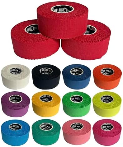 Ringside 1” Athletic Trainers Tape, 3 Rolls, Adhesive Cotton, Red by Ringside