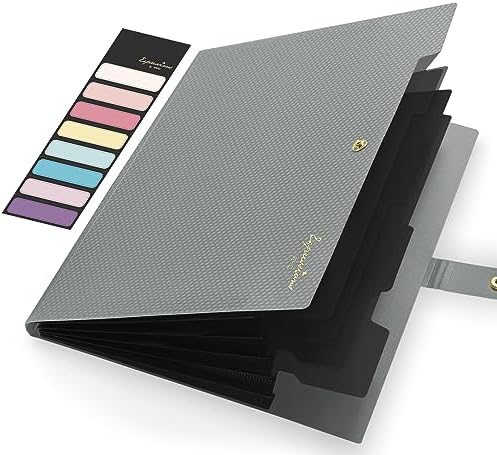 Sooez Accordion File Organizer, Expanding File Folder with Label, 5 Pocket by Sooez
