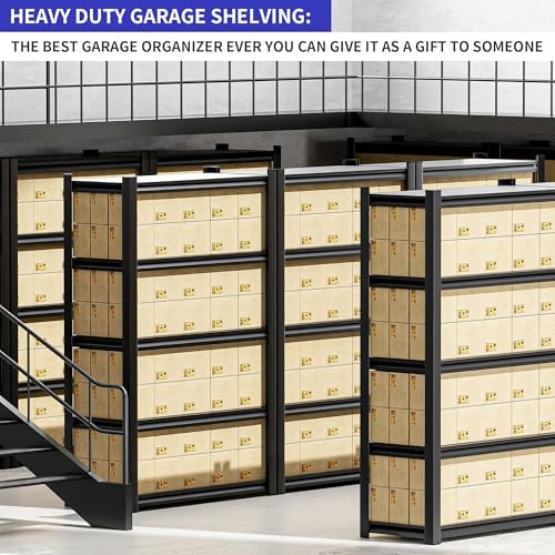 Garage Shelving, 48"W x 24"D x 72"H, Heavy Duty Metal Storage Shelves - Image 5