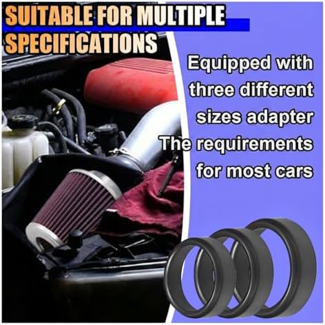 LAINLOY Universal Clamp-On Air Intake Filter for Cars, 76MM, Red - Image 5