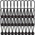 AOPRIE 30 Pcs Bungee Balls 6Inch Black Ball Bungees Heavy Duty Heavyweight 6 inch Tarp Bungee Cords, Weather Resistant Tie Down Strap 4mm Thickness - for Camping, Tents, Cargo, Holding Wire and Hoses by AOPRIE