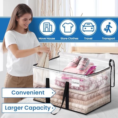 RoomHacks Moving Bags, Heavy Duty Large Storage Bags, 125L, 8 Pack, Clear - Image 4