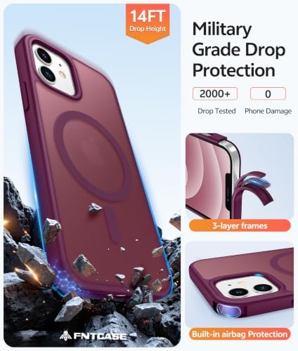 FNTCASE for iPhone 12 / 12 Pro Case, with Screen Protector, Fit for Magsafe - Image 6