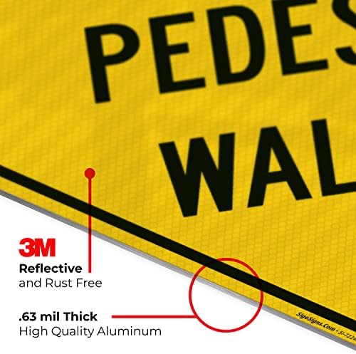 Pedestrian Walkway Sign, - Image 5