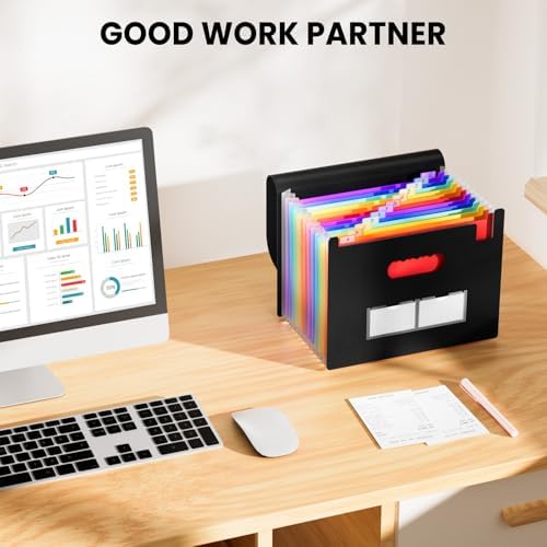 Sooez Accordion File Organizer, 13 Pocket Expanding File Folders, Letter/A4 - Image 5