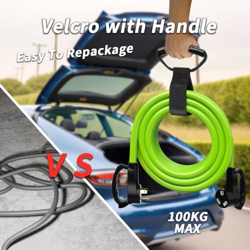 PlugSaf 100 FT 30 Amp RV Extension Cord Outdoor, 10AWG 125V 3125W STW Green - Image 5