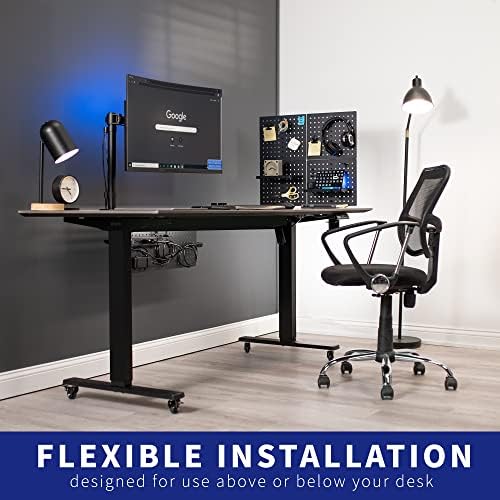 VIVO Black Clamp-on 20 x 24 inch Desk Pegboard, PP-DK24B - Image 4
