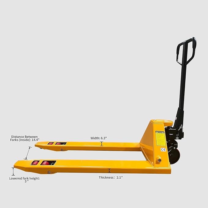 Tory Carrier Manual Heavy Duty Pallet Jack/Truck 7700lbs Capacity 48" L×27" W - Image 2