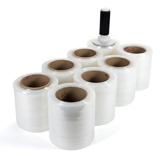 IDL Packaging 5" Stretch Wrap Mini Roll, 700 feet, 120 Gauge by IDLPackaging