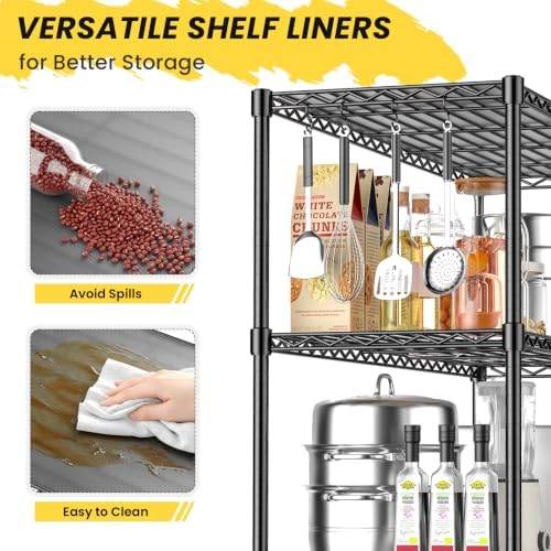 4-Tier Adjustable Storage Shelves 600LBS Heavy Duty Wire Shelving - Image 5