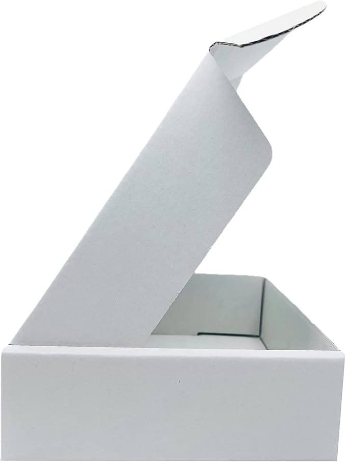 6x6x2 inch Small White Mailers Boxes Recyclable Corrugated Gift Box - Image 4