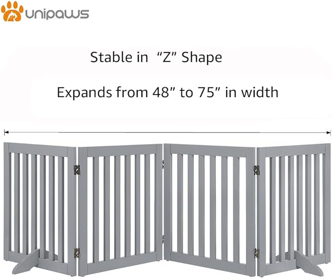 unipaws 24" H Free Standing Pet Gate - Image 4