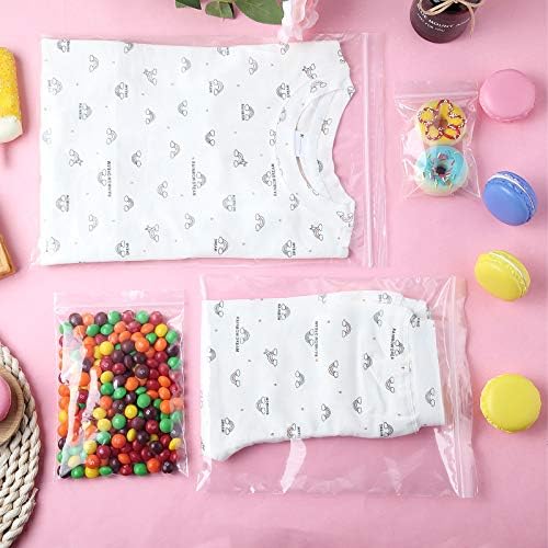 Zonon 100 Pcs Clear Reclosable Zipper Storage Bags Resealable Poly Bag, S - Image 4