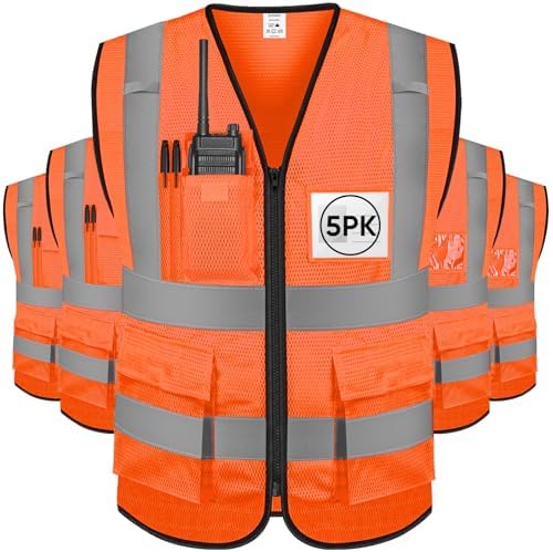 TICONN High Visibility Reflective Safety Vest for Men & Women, ANSI Class 2 by TICONN