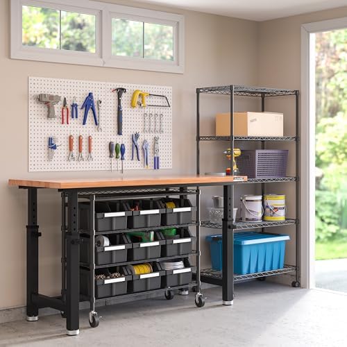 4-Tier NSF 9-Bin Steel Wire Shelving Rack, 36"W x 14"D x 31"H, Graphite - Image 3