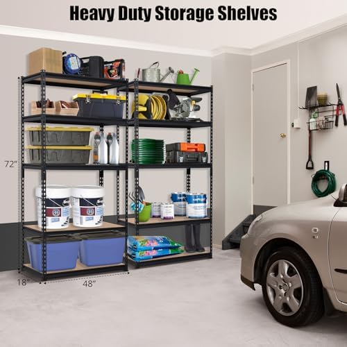 Takywep Heavy Duty Storage Shelves 36" x 18" x 72", 5 Tier Durable Metal Construction, Adjustable Shelving, Storage Utility Rack Shelf Unit for Garage, Kitchen, Warehouse - Image 3