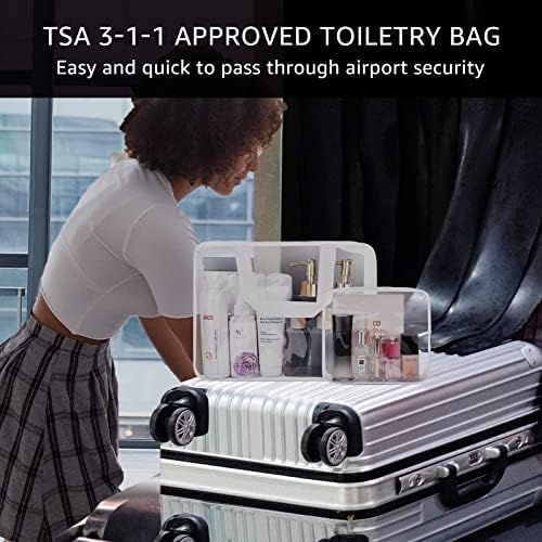 4Pcs Crystal Clear PVC Travel Toiletry Bag Kit for Women Men, Cosmetic Bags - Image 4