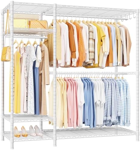 Ulif F7 Clothes Rack Heavy Duty, Clothing Racks for Hanging Clothes, White by Ulif