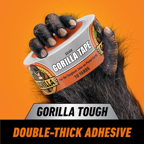 GORILLA Heavy Duty Duct Tape, Silver, 1.88 in x 10 yd, 1-Pack - Image 2