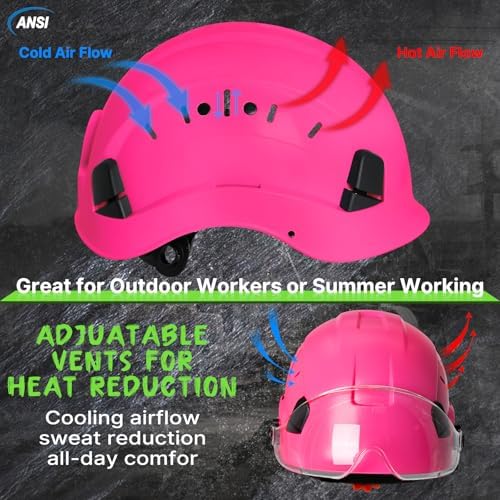 Aolamegs Construction Hard Hat with Visor and Chin Strap for Men,ANSI Z89.1 - Image 4