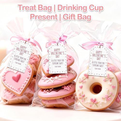 Valentine's Day Gift Tags, 50 Happy Valentine's Day Tags with String - Image 4