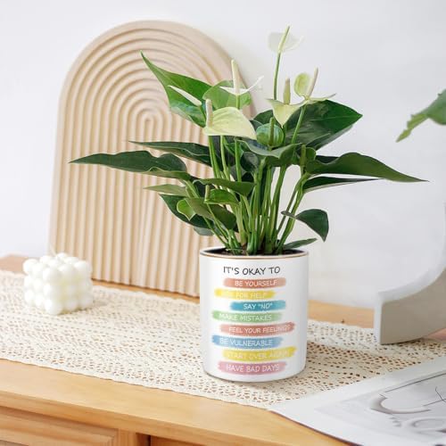 Large Capacity Pen Holder for Desk, Ceramic Pencil Holder Pen Cup Marker Holder Makeup Brush Holders, Desk Accessories & Workspace Organizers for Home, Office, Inspiring Words - Image 7