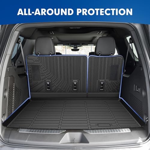 Mixsuper Cargo Liner for Chevy Suburban/GMC Yukon XL 2021-2026, All Weather Trunk Mat Backrest Mat TPE Back Seat Cover Protector for Suburban Yukon XL Accessories - Image 4