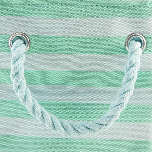 Bone Dry Pet Storage Collection Striped Paw Patch Bin, Aqua, Small Rectangle - Image 5