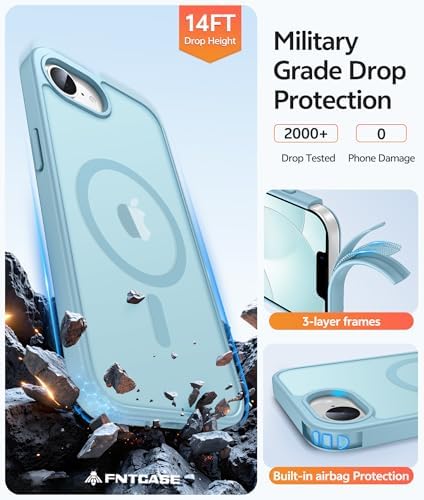 FNTCASE for iPhone 17e/ iPhone 16e Case, Fit for Magsafe, Screen Protector - Image 5