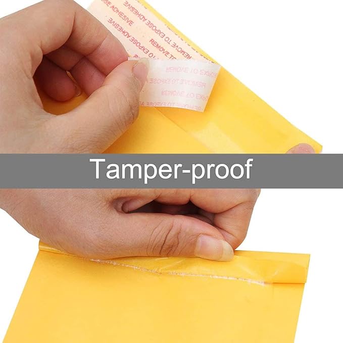 packbabol Kraft Bubble Mailers 6x10 Inch 100 Pcs, Small Self-Sealing Mail - Image 3