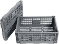 Collapsible Storage Bin/Containe， Transfer box,crate Transit storage of various items (Gray 23.6" L x 15.7" W x 8.6" H) by QTJH