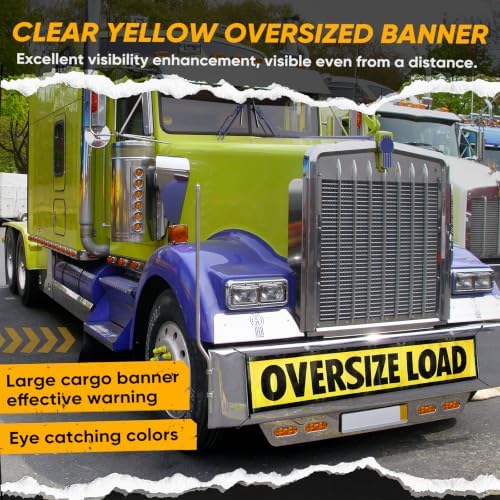 6 Pcs 18 x 84 Inch Mesh Oversize Load Signs Banners for Trucks and Trailers - Image 6