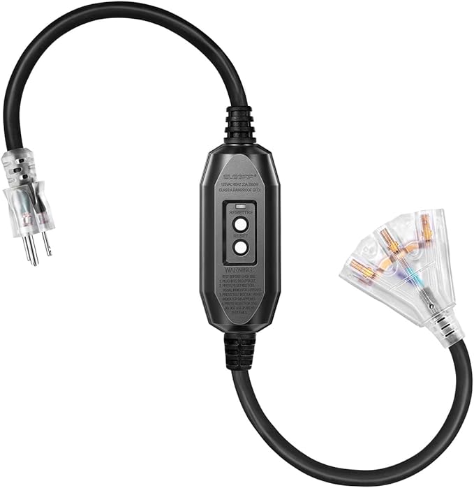 3 FT Auto GFCI Extension Cord Outdoor by JIOODICH.