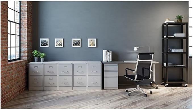 Pemberly Row 22" 2-Drawer Metal Letter Width Vertical Filing Cabinet in Light - Image 2