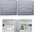 Ziciner Car Registration Insurance Holder, 2Pack Essential Auto Card Document Glove Box Organizer with Touch Fastener, Vehicle Interior Accessories Perfect for Most Car, Truck, SUV(Gray/Small Car) by Ziciner
