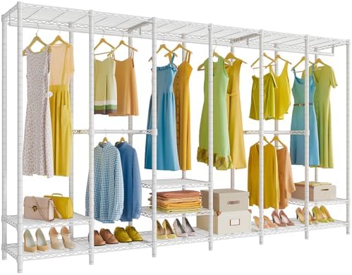 VIPEK V60 Freestanding Clothes Rack, Metal Closet Rack for Bedroom, White by VIPEK