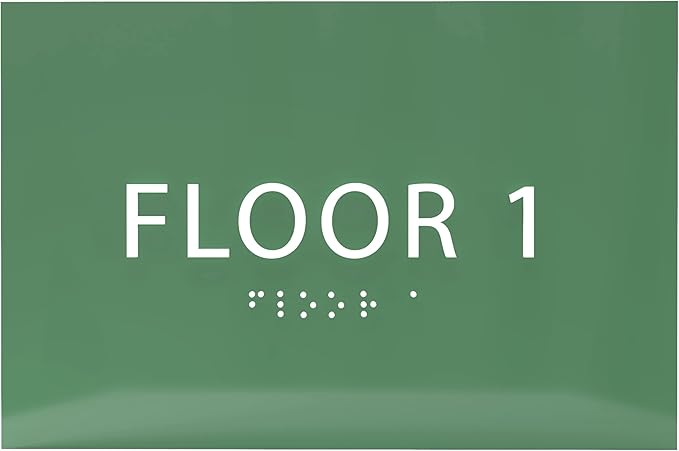 6" X4" Floor 1 Sign by ADACentralSigns