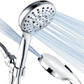 BRIGHT SHOWERS High Pressure Shower Head with Handheld, 9 Spray Settings Showerhead Built in Power Wash to Clean Tub and Pets, Extra Long 69" Hose, Adjustable Bracket, Chrome by BRIGHTSHOWERS