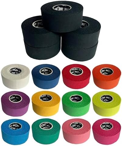 Ringside 1” Athletic Trainers Tape, 5 Rolls, Adhesive Cotton, Black by Ringside