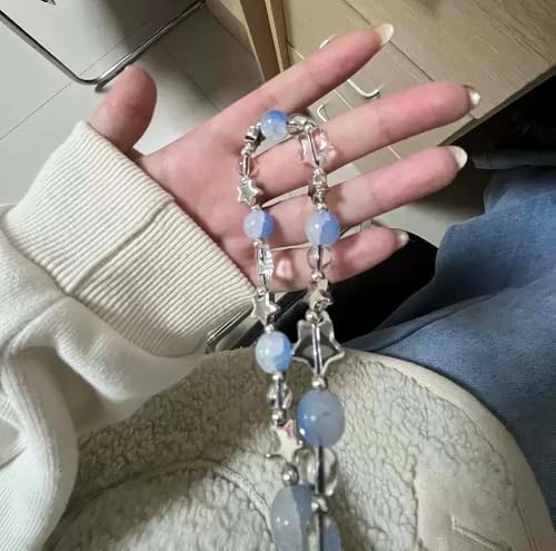 Beaded Phone Charm Lanyard Strap Girly Style Fixed Beads Pearl Lanyards - Image 3