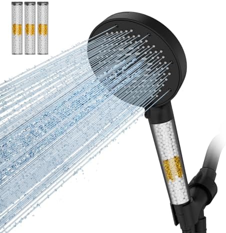 SR SUN RISE High Pressure Filtered Handheld Shower Head 9 Spray（4 filters） by SRSUNRISE