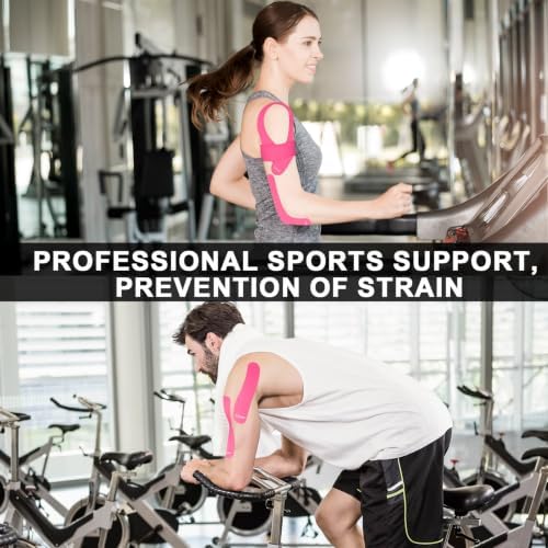 CKeep Kinesiology Tape precut Strips, 40 Count Elastic k Tape, Pink - Image 6