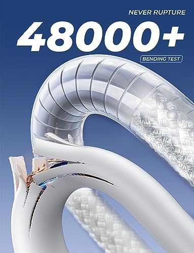 LISEN 240W USB C to USB C Cable Fast Charging Computer Security Cables Type C Charger Fast Charging Cord Type C Cable for iPhone 17 16 iPad MacBook Pro Air Samsung S25,10ft+10ft/2 Pack/White - Image 5