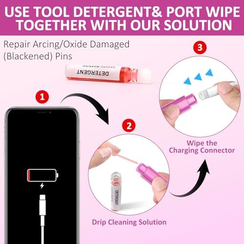 iPhone Cleaning Kit for Charging Port, Cleaner Kit for AirPod Phone, Pink - Image 6