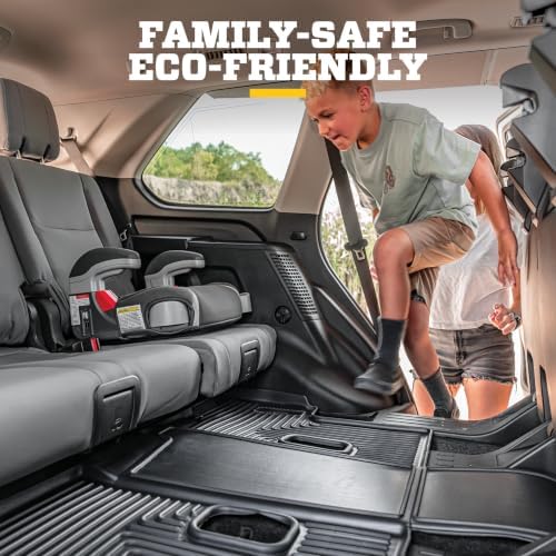Husky Liners Weatherbeater Floor Mats | Fits 2017-2026 Ford F-250/F-350/F-450 Crew CAB with Factory Carpet & with Factory Underseat Storage ONLY | Front & 2nd Row, 3-pc Black - 94061 - Image 6
